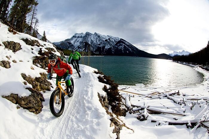 snow mountain biking adventure
