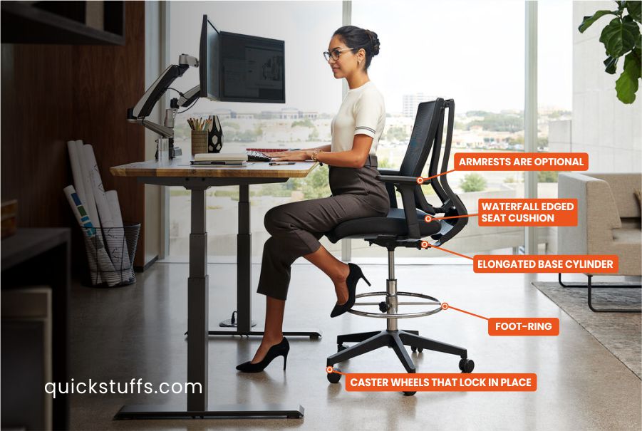office chair vs drafting chair